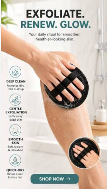 GlowEase Body Scrubber
